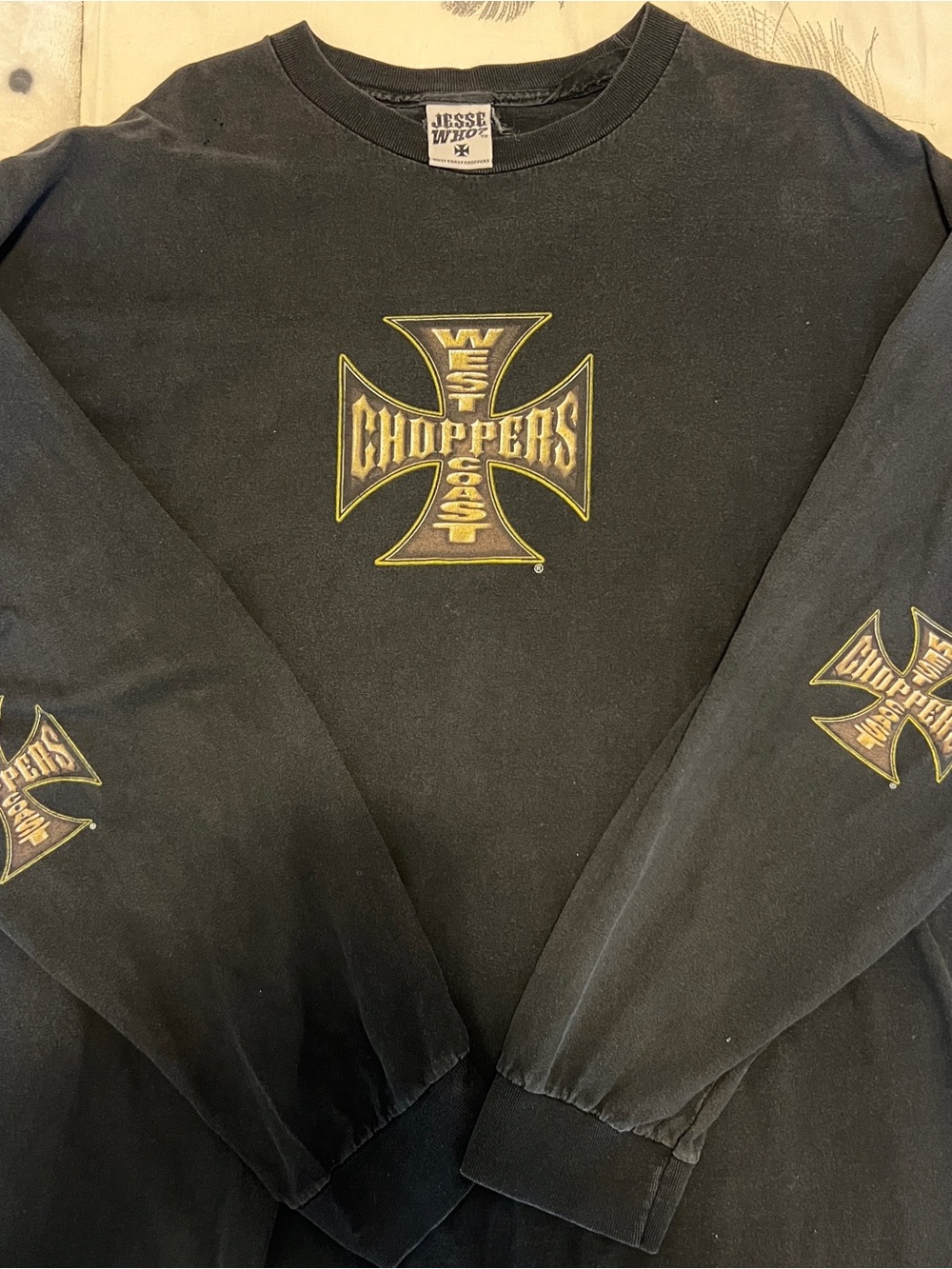 West Coast Choppers Black Long Sleeve Logo Shirt
